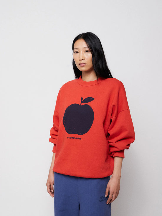 Apple Red Relaxed Sweatshirt