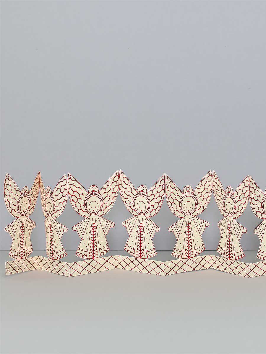 Folk Angel Concertina Decoration