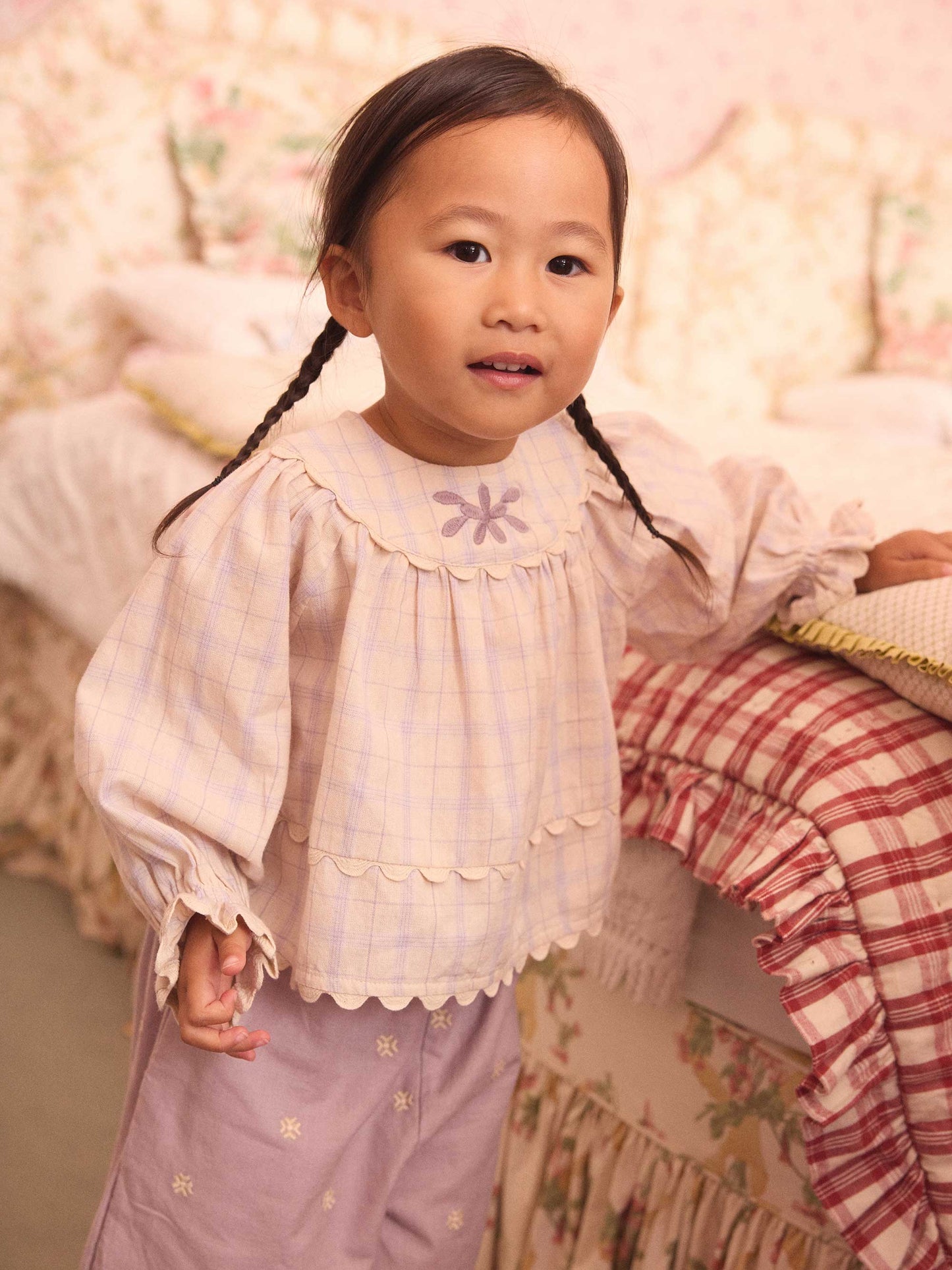 Camp Check Lola Baby Blouse
