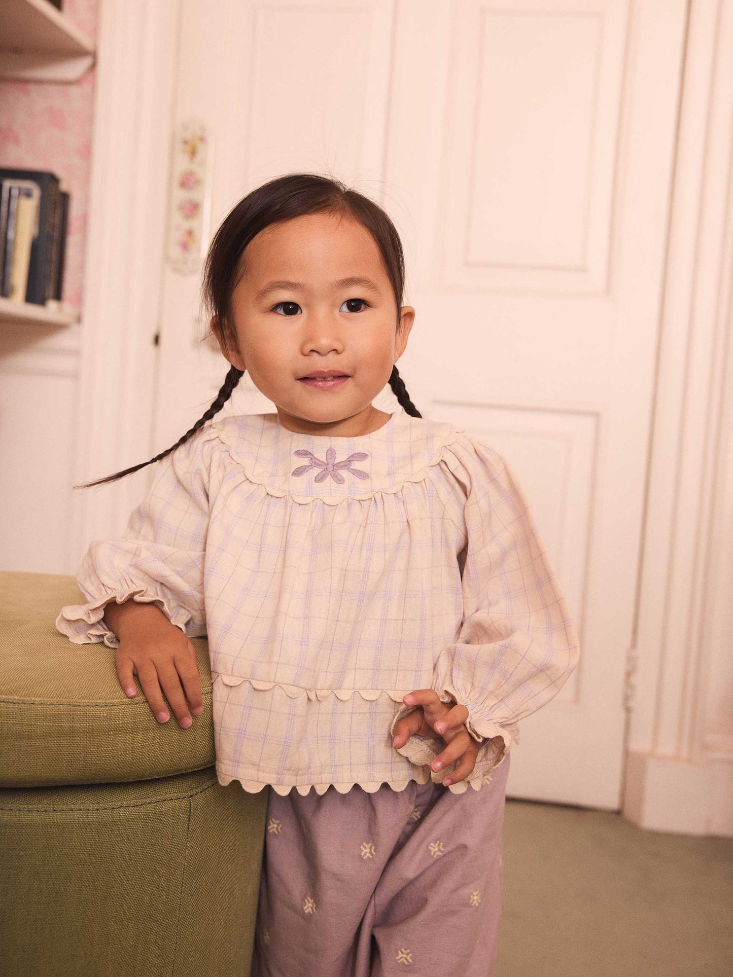 Camp Check Lola Baby Blouse