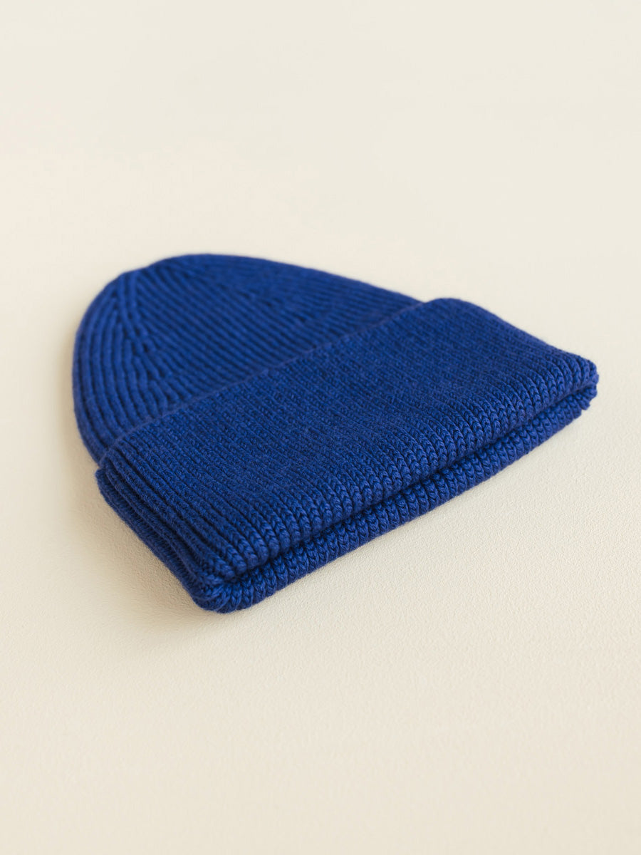 Cobalt Blue Fonzie Beanie