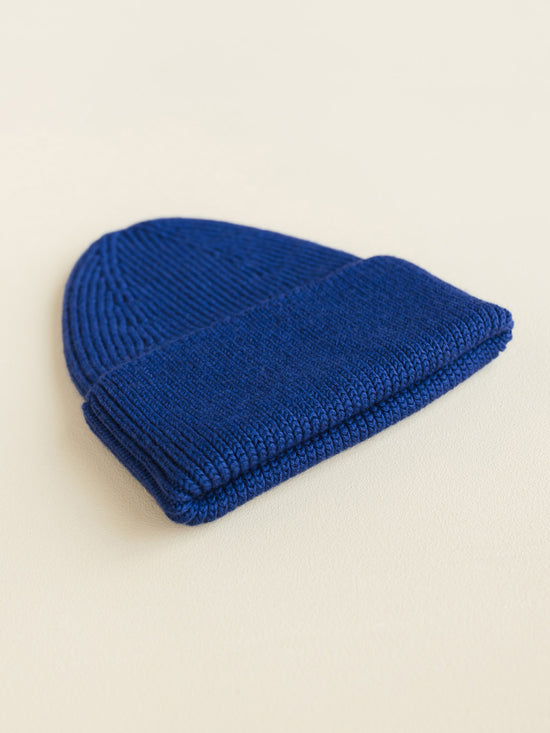 Cobalt Blue Fonzie Beanie