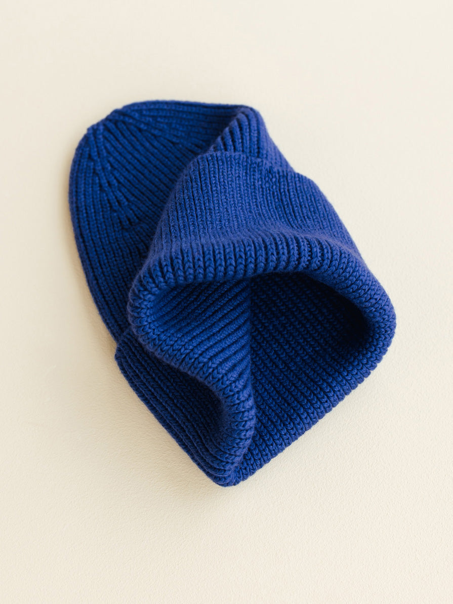 Cobalt Blue Fonzie Beanie