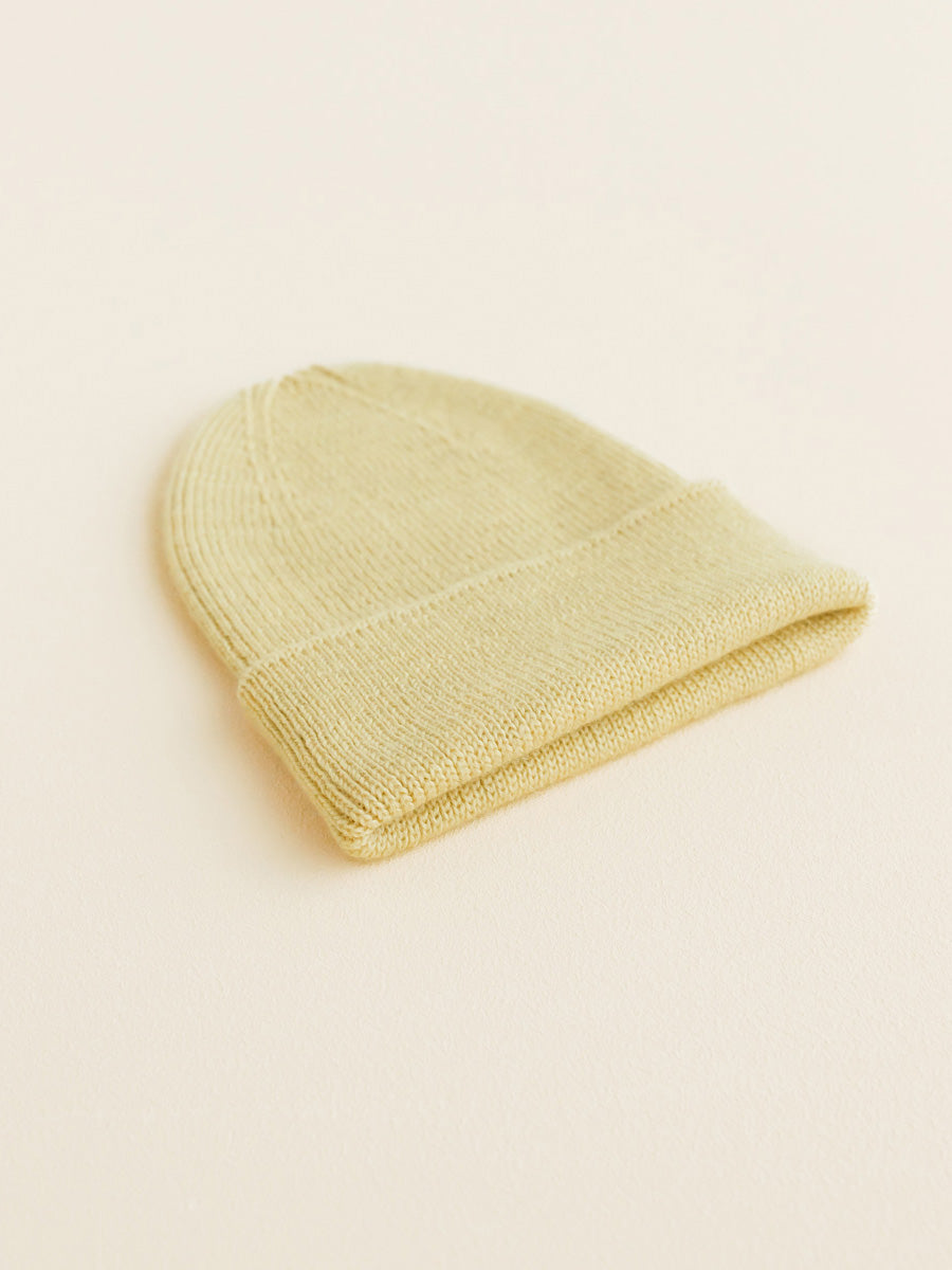 Light Yellow Fonzie Newborn Beanie