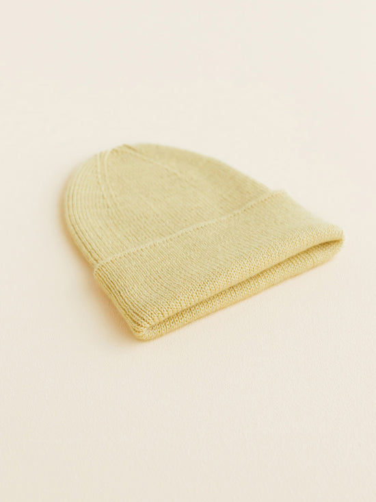Light Yellow Fonzie Newborn Beanie