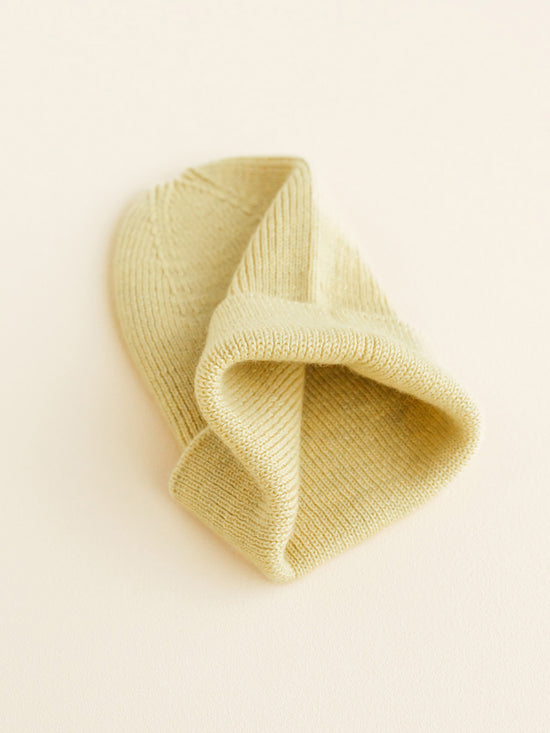 Light Yellow Fonzie Newborn Beanie