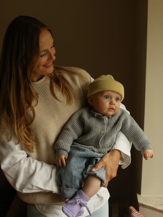 Light Yellow Fonzie Newborn Beanie