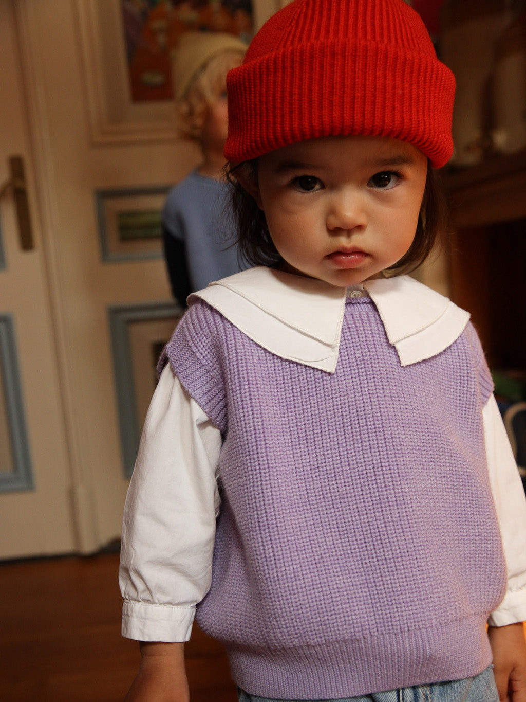 Red Fonzie Kids Beanie