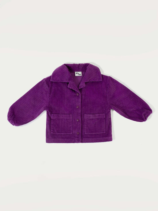 Purple Billie Corduroy Boxy Jacket