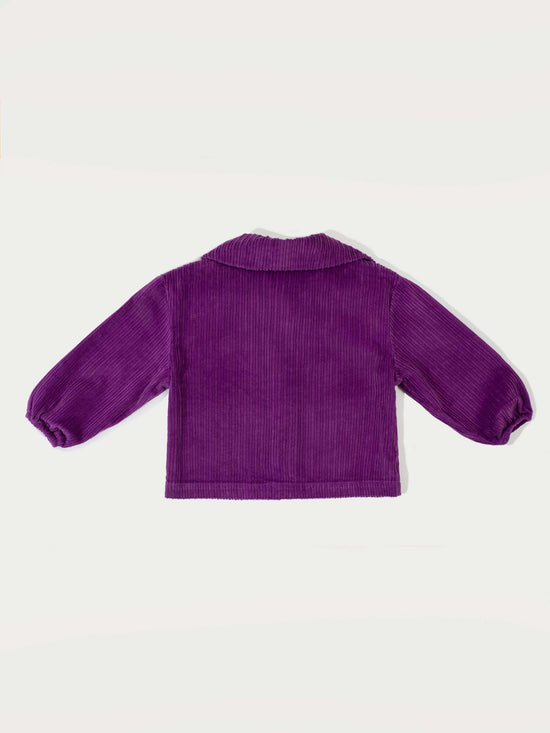 Purple Billie Corduroy Boxy Jacket