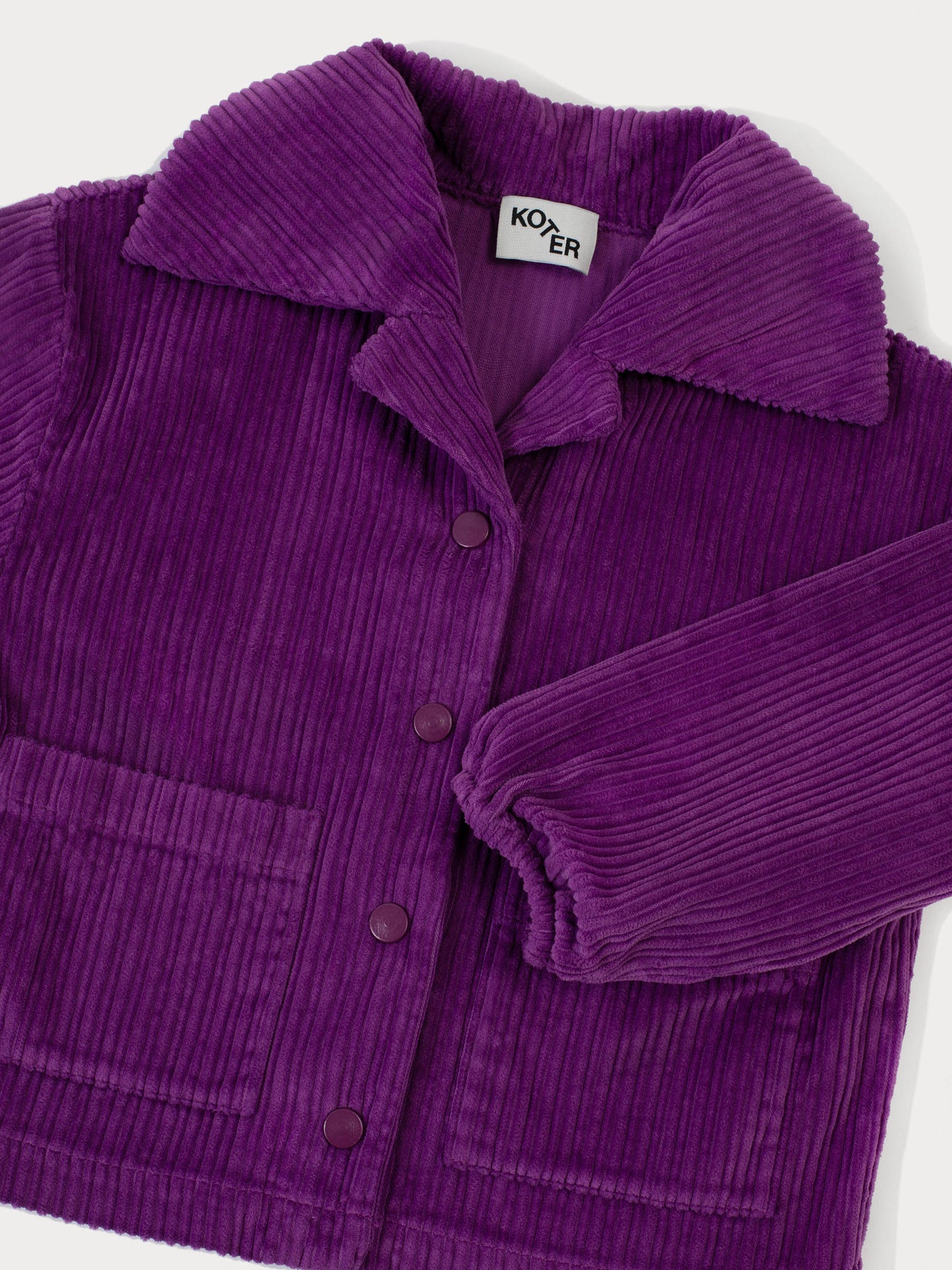 Purple Billie Corduroy Boxy Jacket