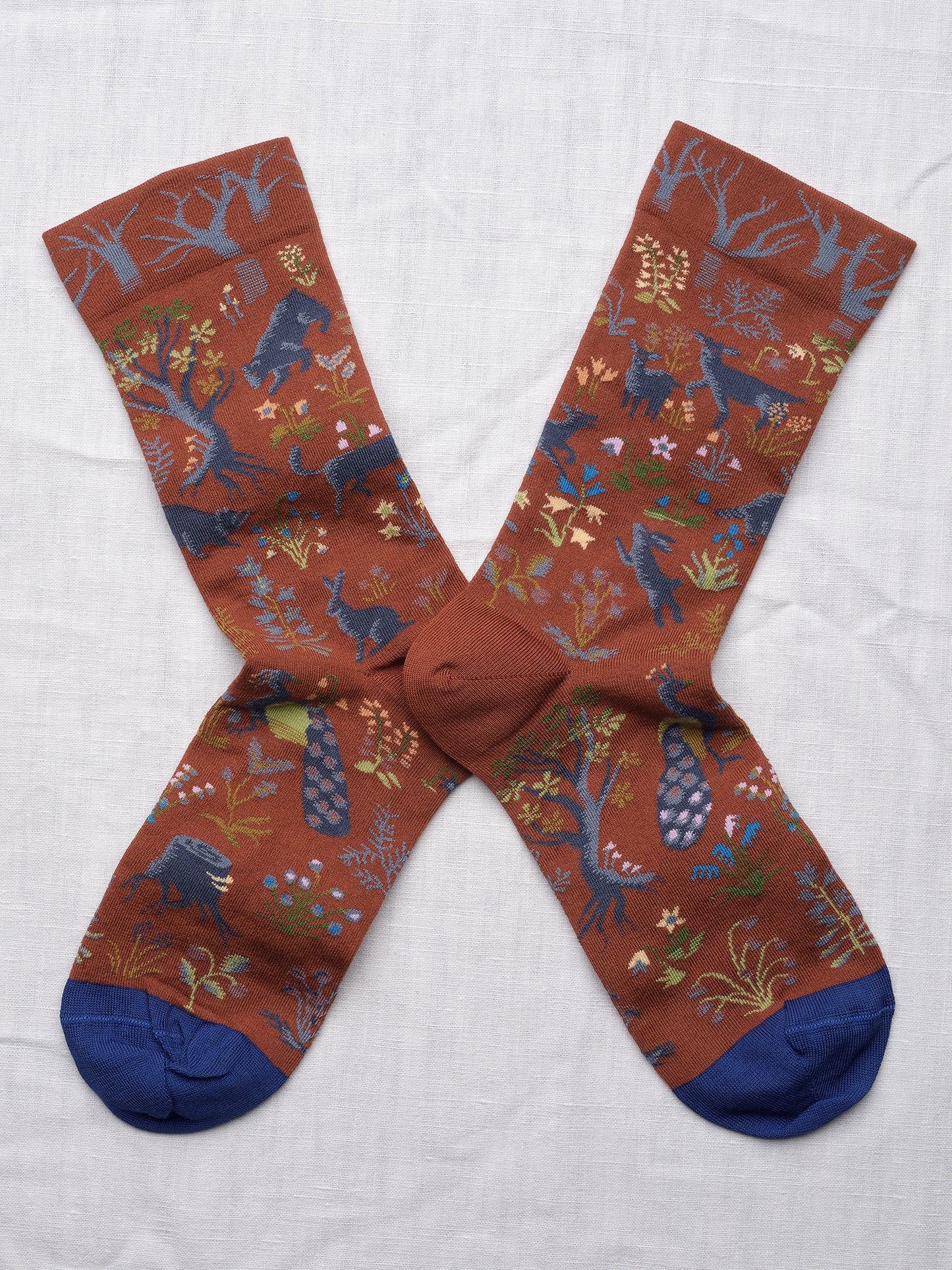 Sepia Woodland Socks