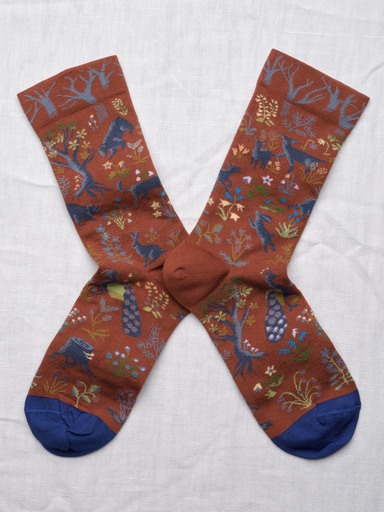 Sepia Woodland Socks