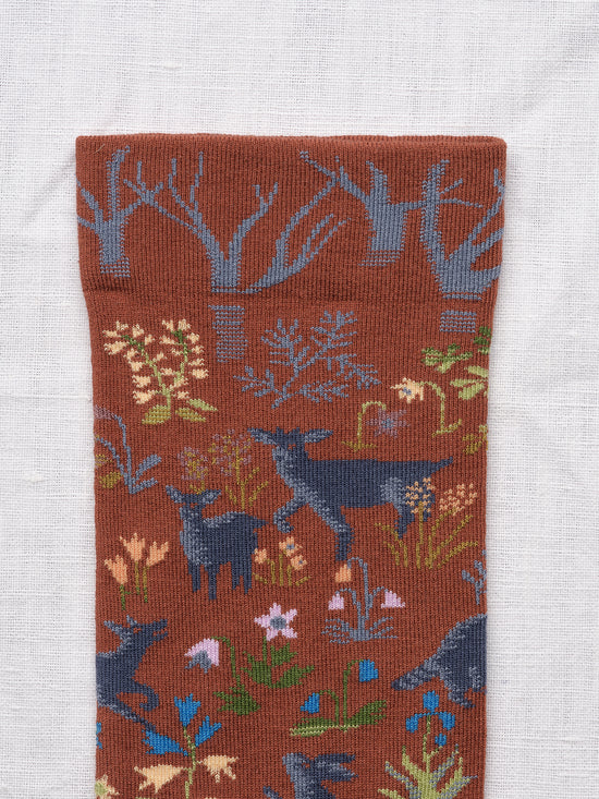 Sepia Woodland Socks