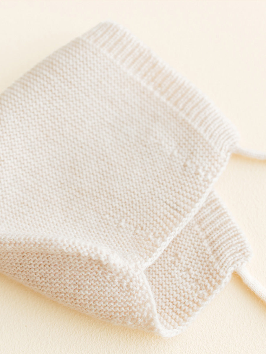 Cream Newborn Baby Bonnet