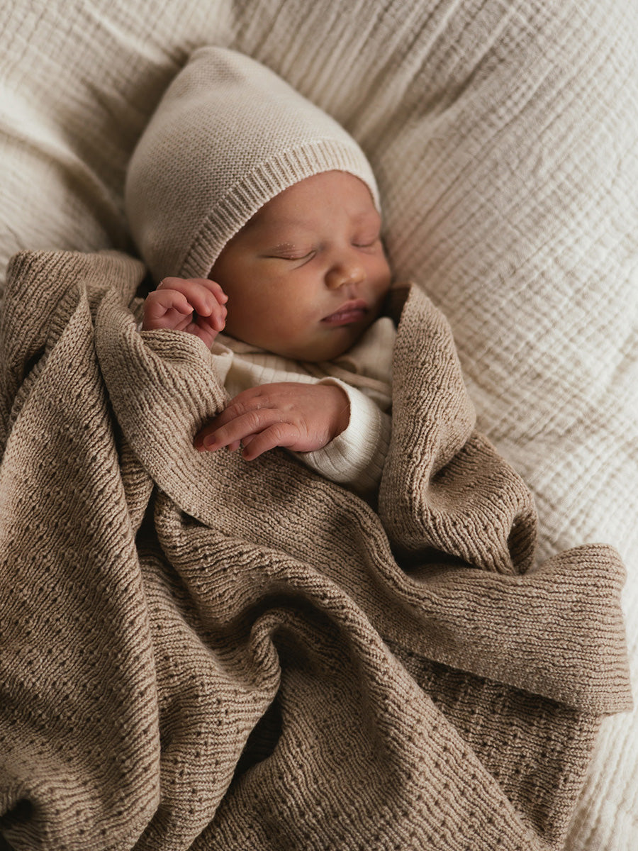 Cream Newborn Baby Bonnet