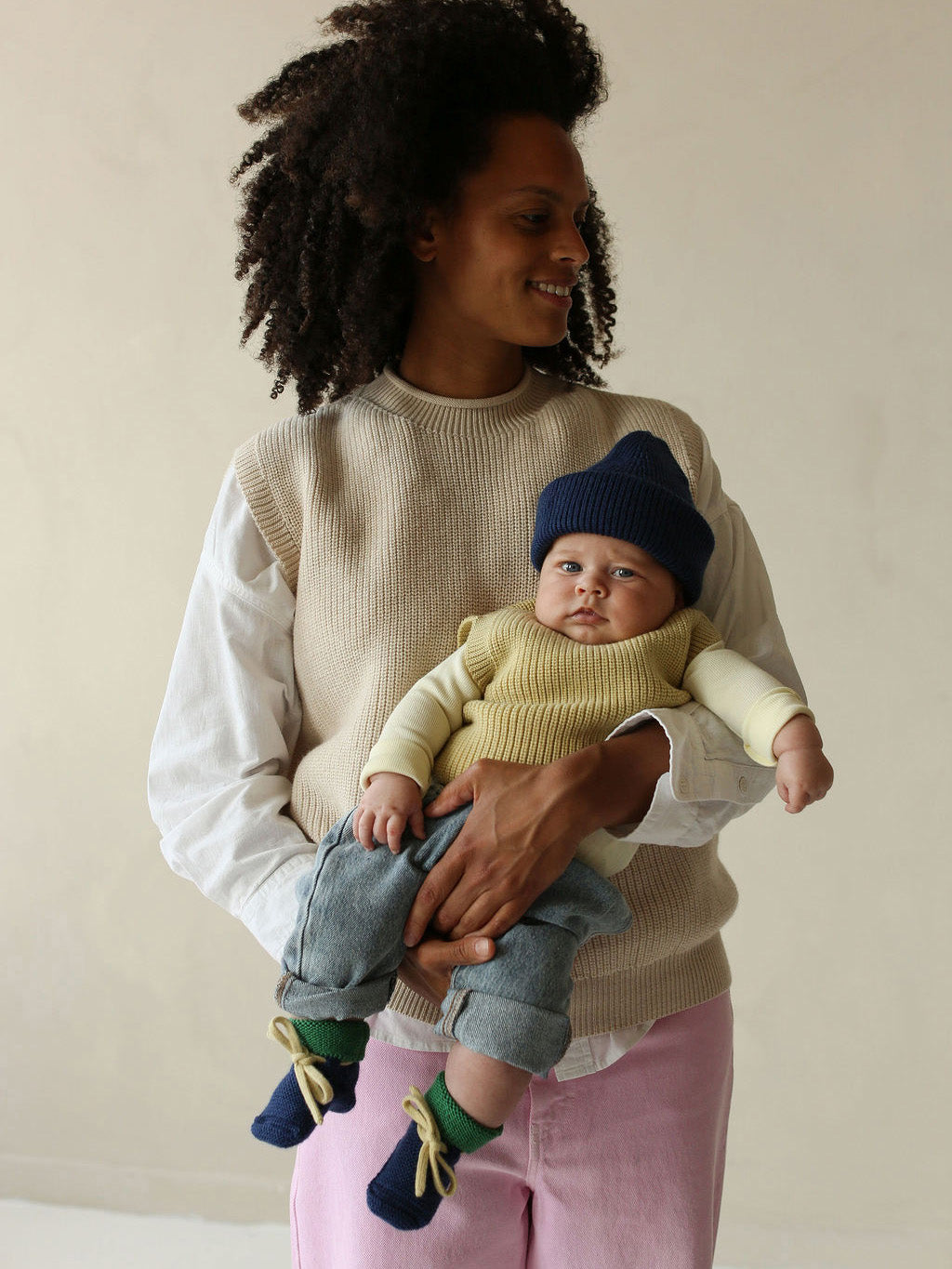 Blue & Grass Baby Booties