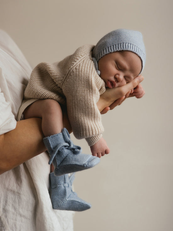 Light Blue Baby Booties