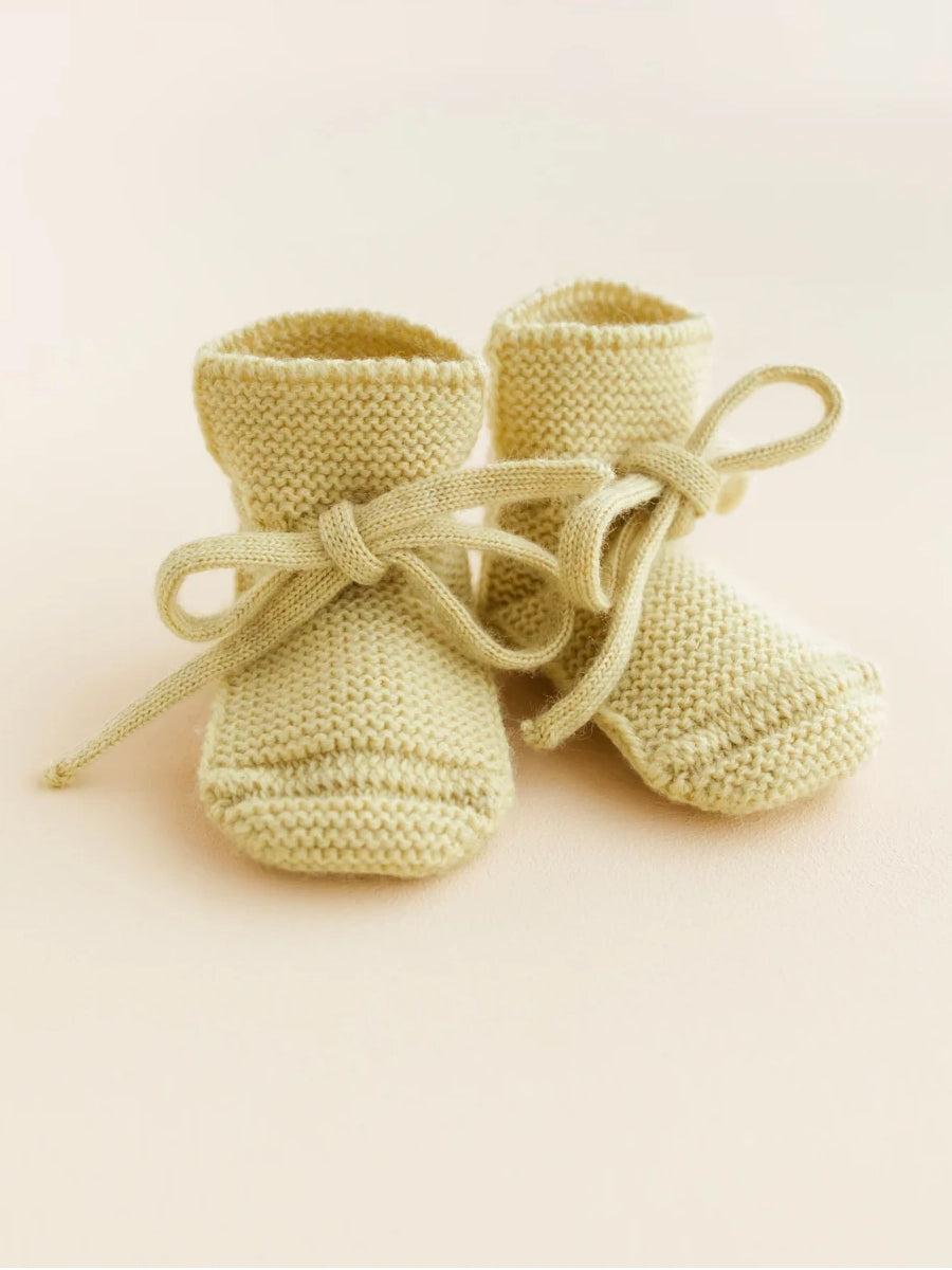 Light Yellow Baby Booties