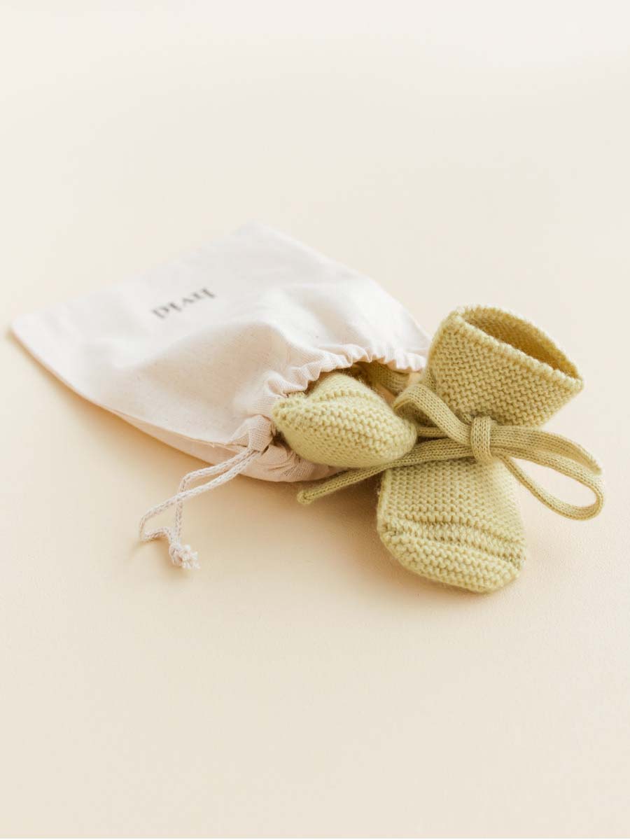 Light Yellow Baby Booties