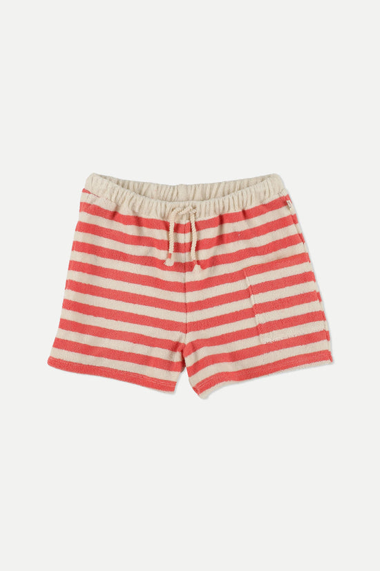 Pink Ruby Stripes Towelling Shorts