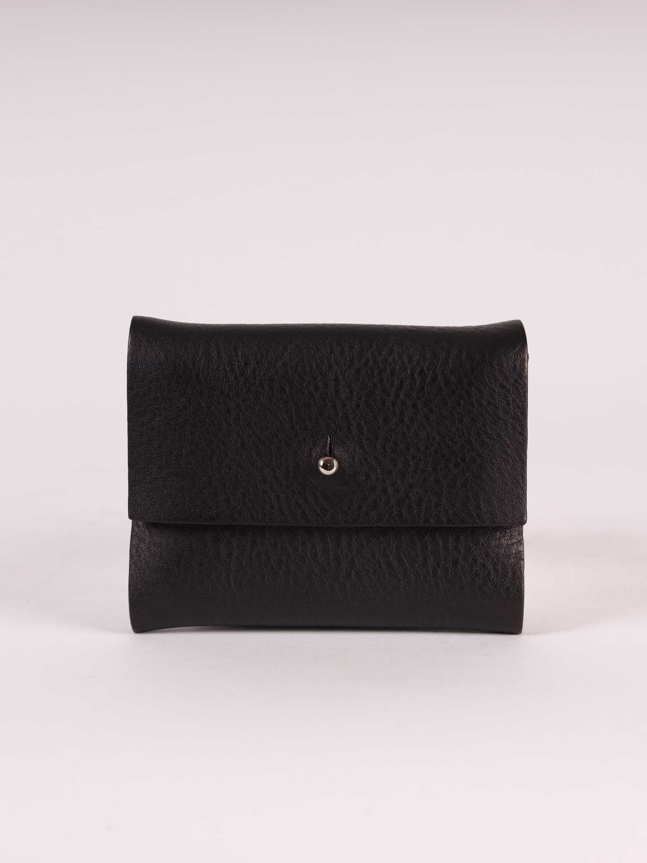 Black Tumbled Leather Wallet