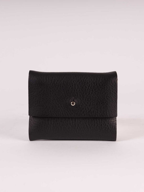 Black Tumbled Leather Wallet