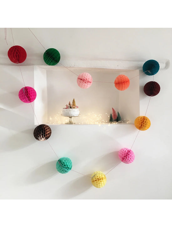 Multicolour Bunting Ball Garland