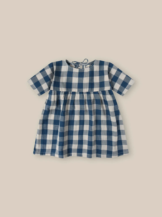 Pottery Blue Gingham Bella Dress