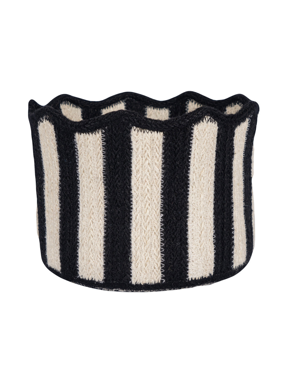 Black & White Stripe Tulip Basket