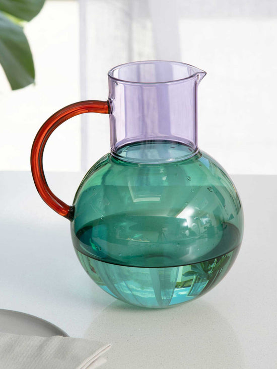 Teal Pablo Large Glass Jug