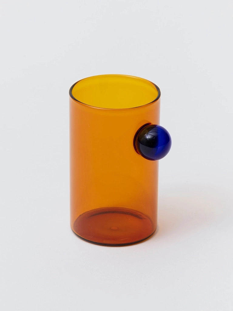 Load image into Gallery viewer, Amber &amp;amp; Cobalt Bubble Glass
