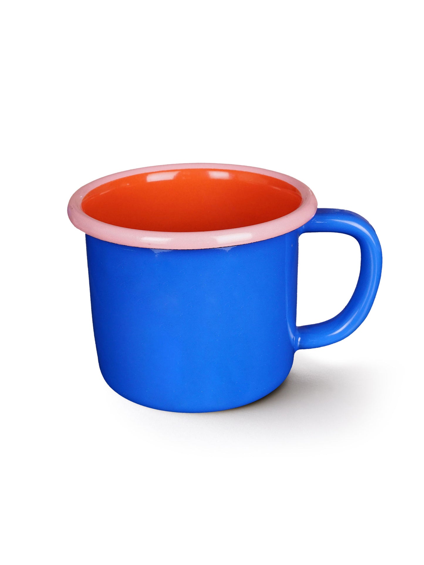 Blue & Coral Colorama Enamel Mug