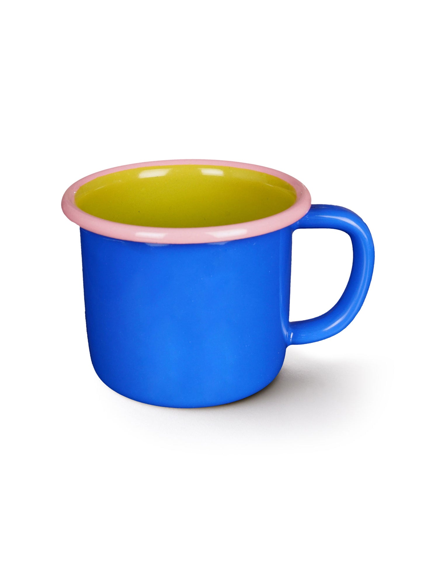Blue & Olive Colorama Enamel Mug