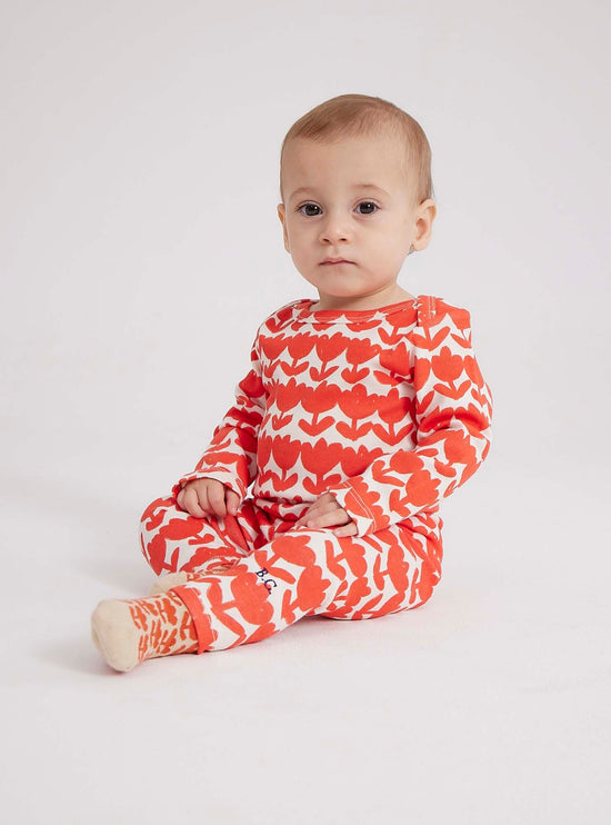 Retro Flowers All Over Baby Leggings