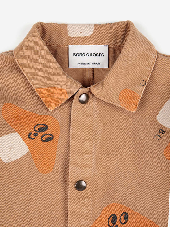 Mr Mushroom All Over Woven Baby Overall