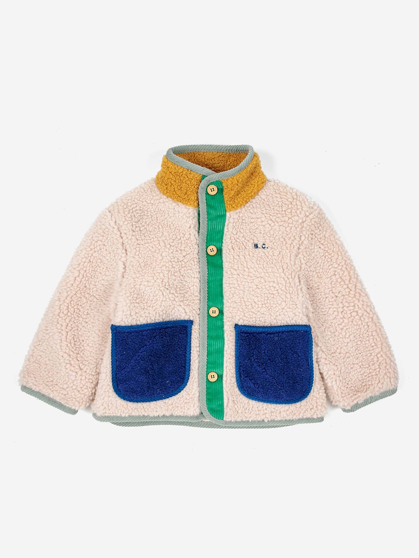Colour Block Sheepskin Baby Jacket