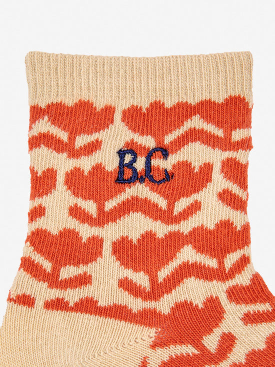 Retro Flower All Over Short Baby Socks