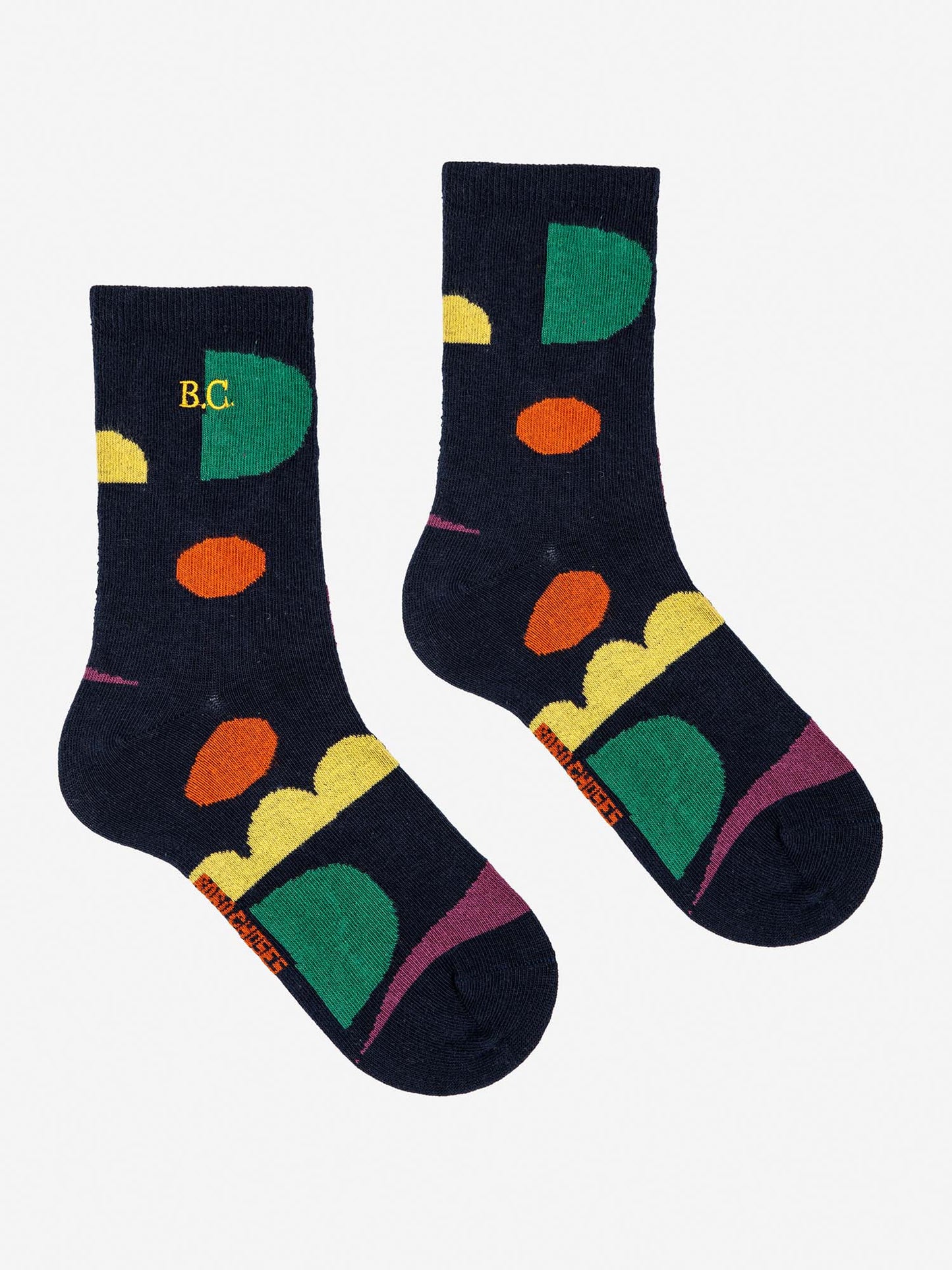 Multicolour Shapes Long Socks