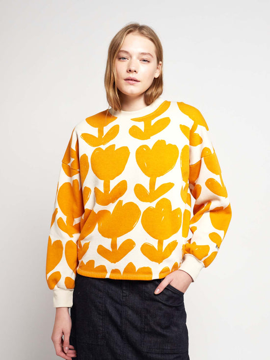 Load image into Gallery viewer, Retro Flowers All Over Sweatshirt
