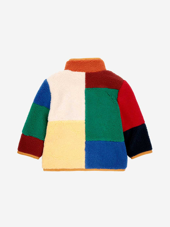 Colour Block Sheepskin Baby Jacket