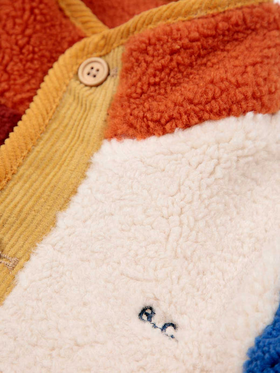 Colour Block Sheepskin Baby Jacket