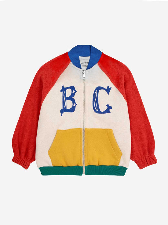 B.C Vintage Colour Block Zipped Sweatshirt