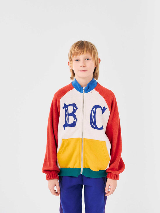 B.C Vintage Colour Block Zipped Sweatshirt