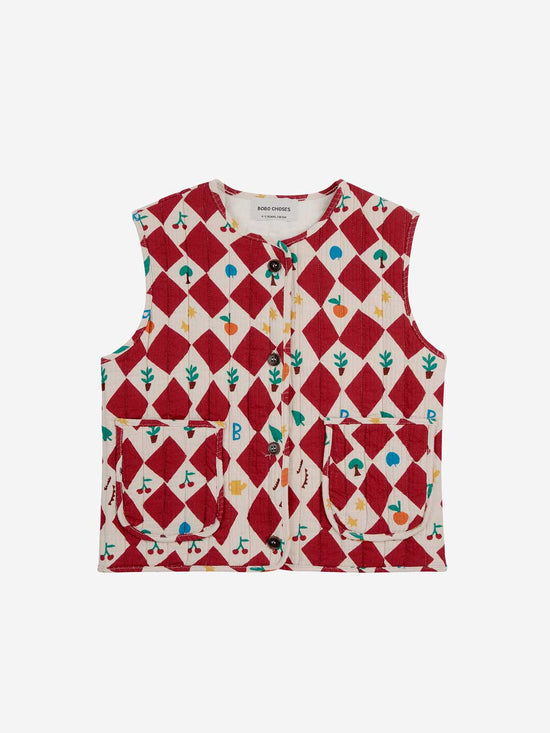 Harlequin All Over Quilted Vest