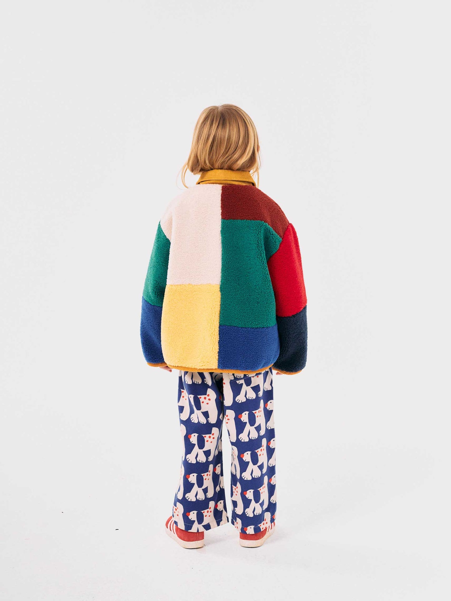 Colour Block Sheepskin Jacket