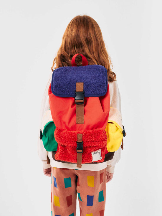 Sheepskin Colour Block Backpack