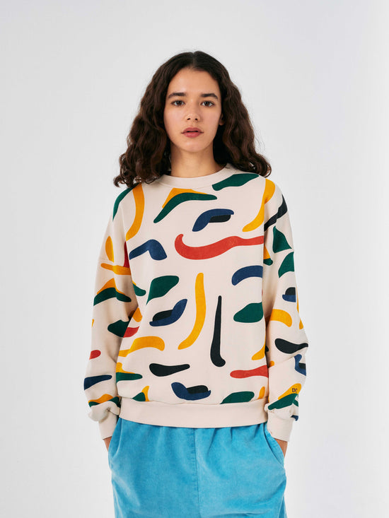 Brushstrokes Printed Sweatshirt