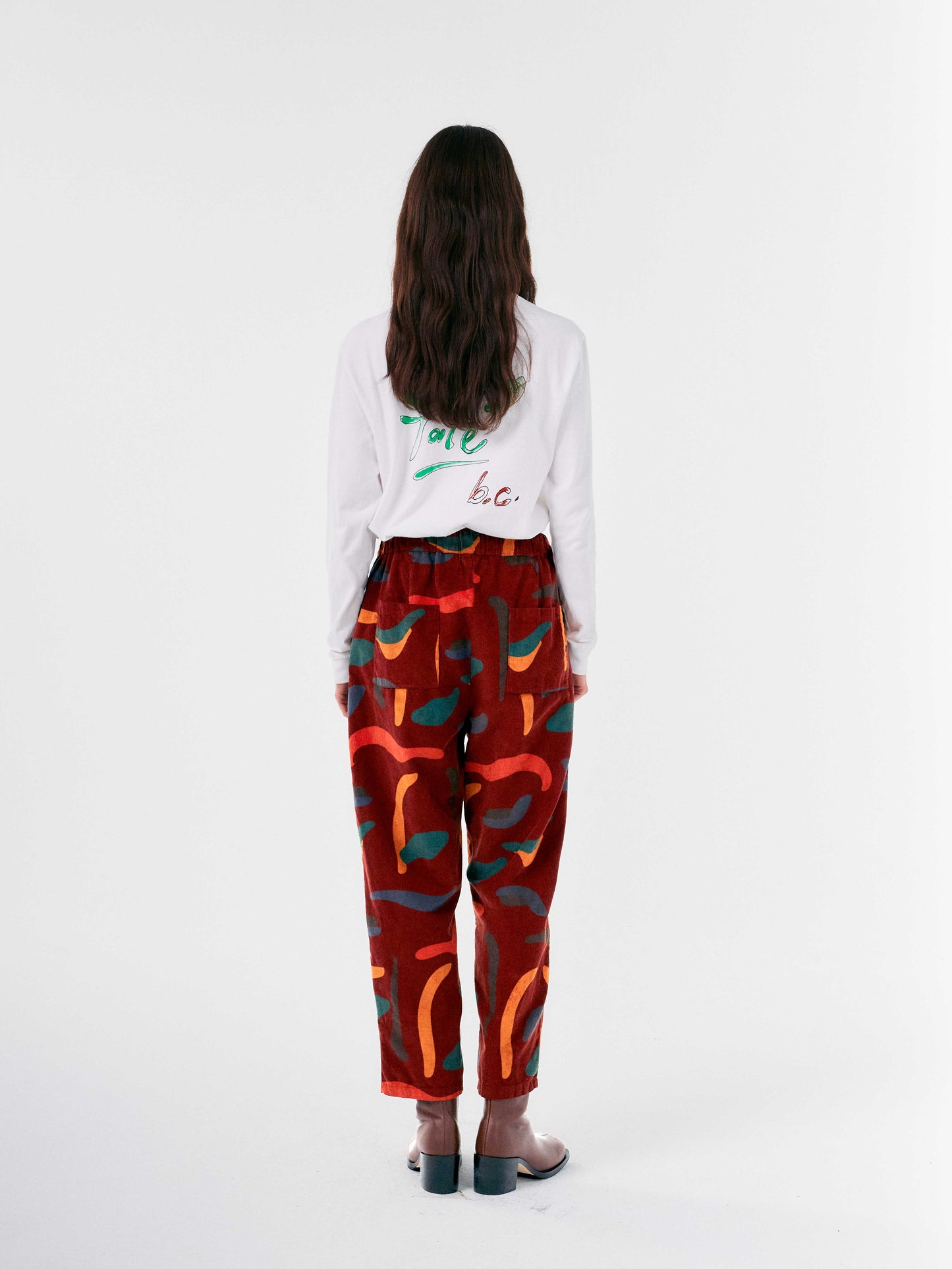 Brushstrokes Printed Cocoon Pants