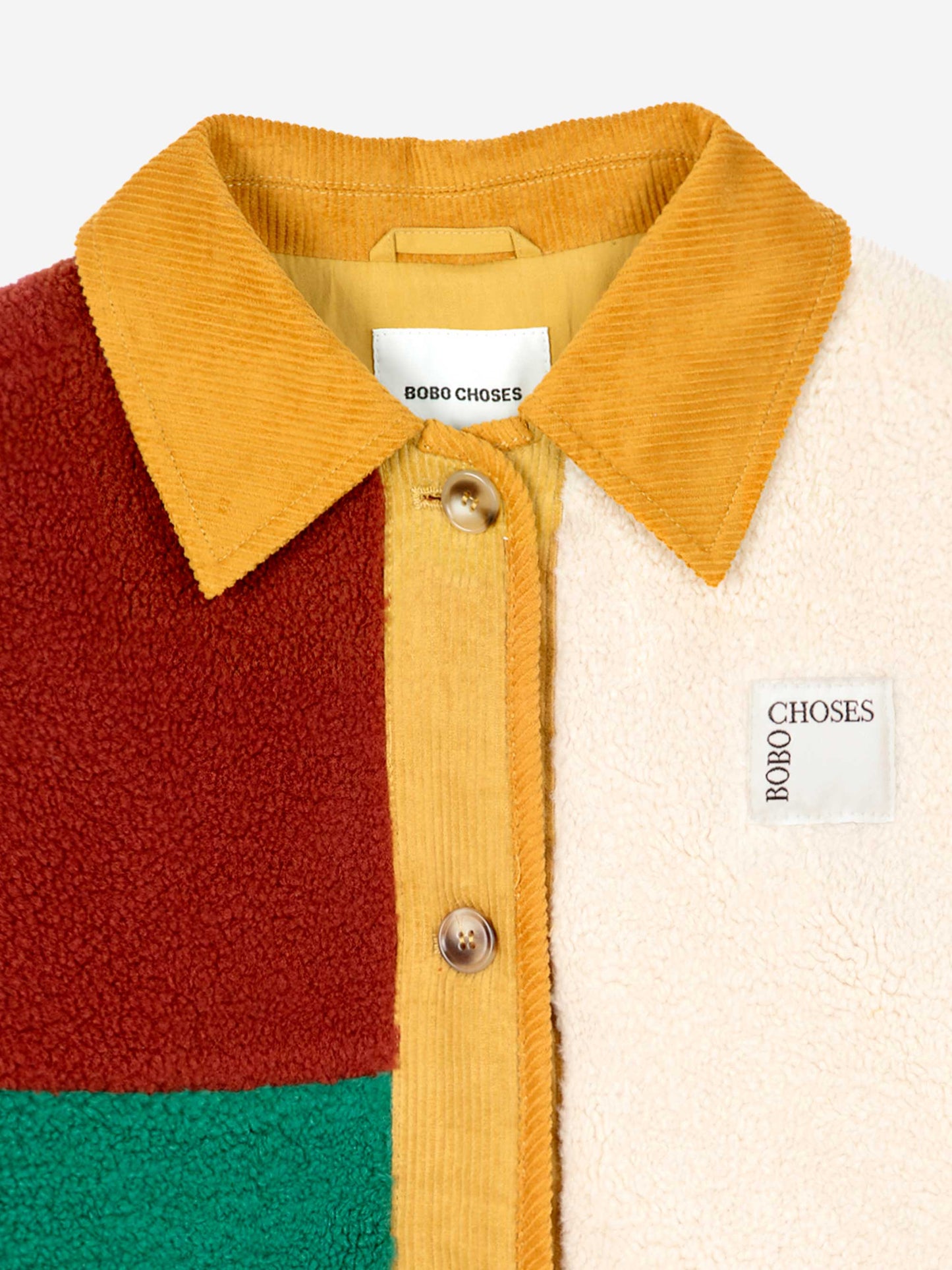 Colour Block Sheepskin Jacket